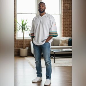 NWT NFL Pro Line Vintage Men’s Bog & Tall BLANK Miami Dolphins Jersey - Size 4XL